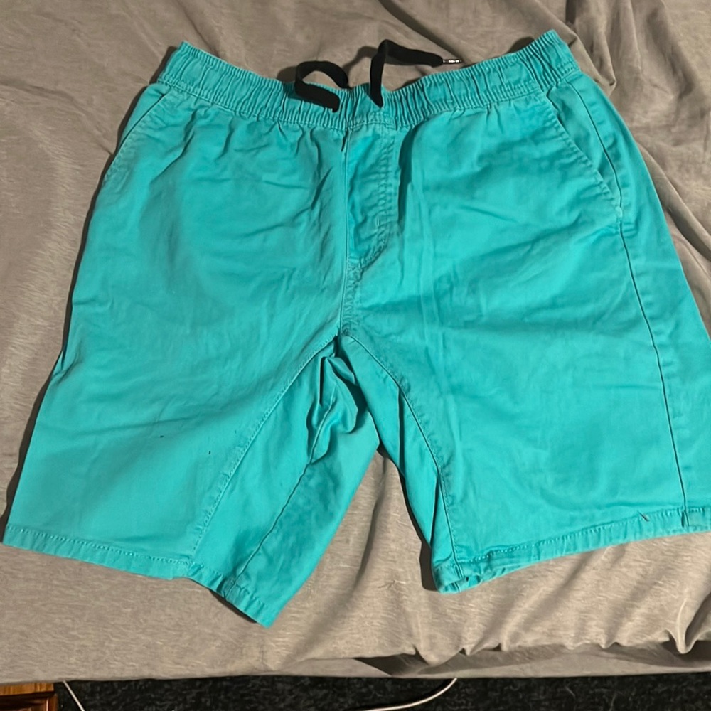 Plain teal shorts